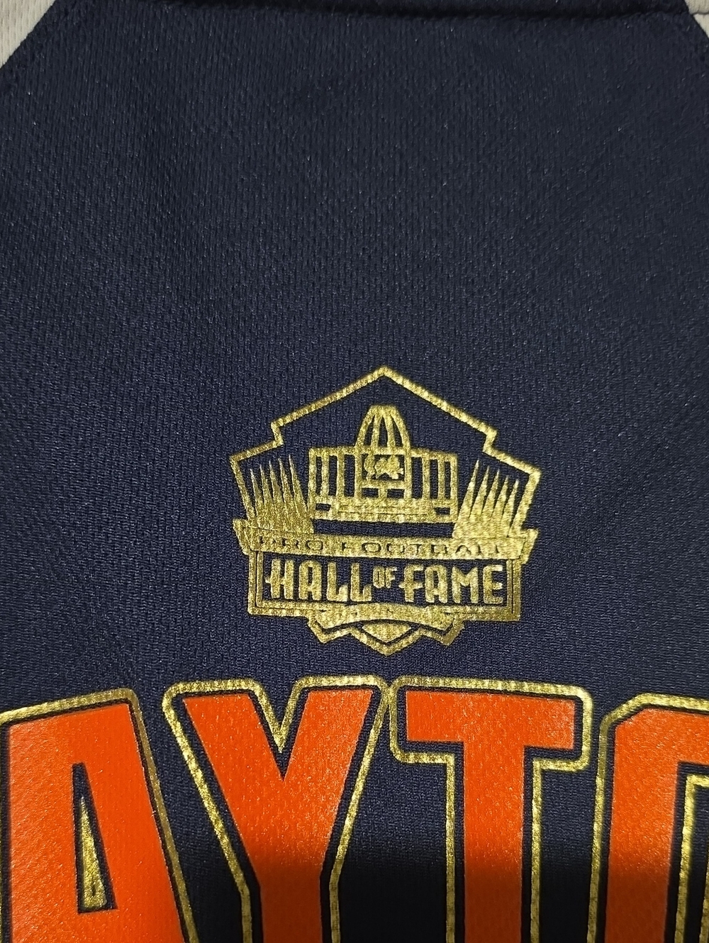 Payton Bears Hall Of Fame Football Jersey Orange Navy Gold Womens Medium - Picture 13 of 15